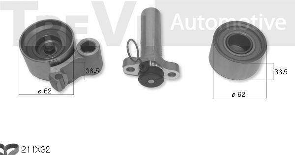 TREVI AUTOMOTIVE Zobsiksnas komplekts KD1340